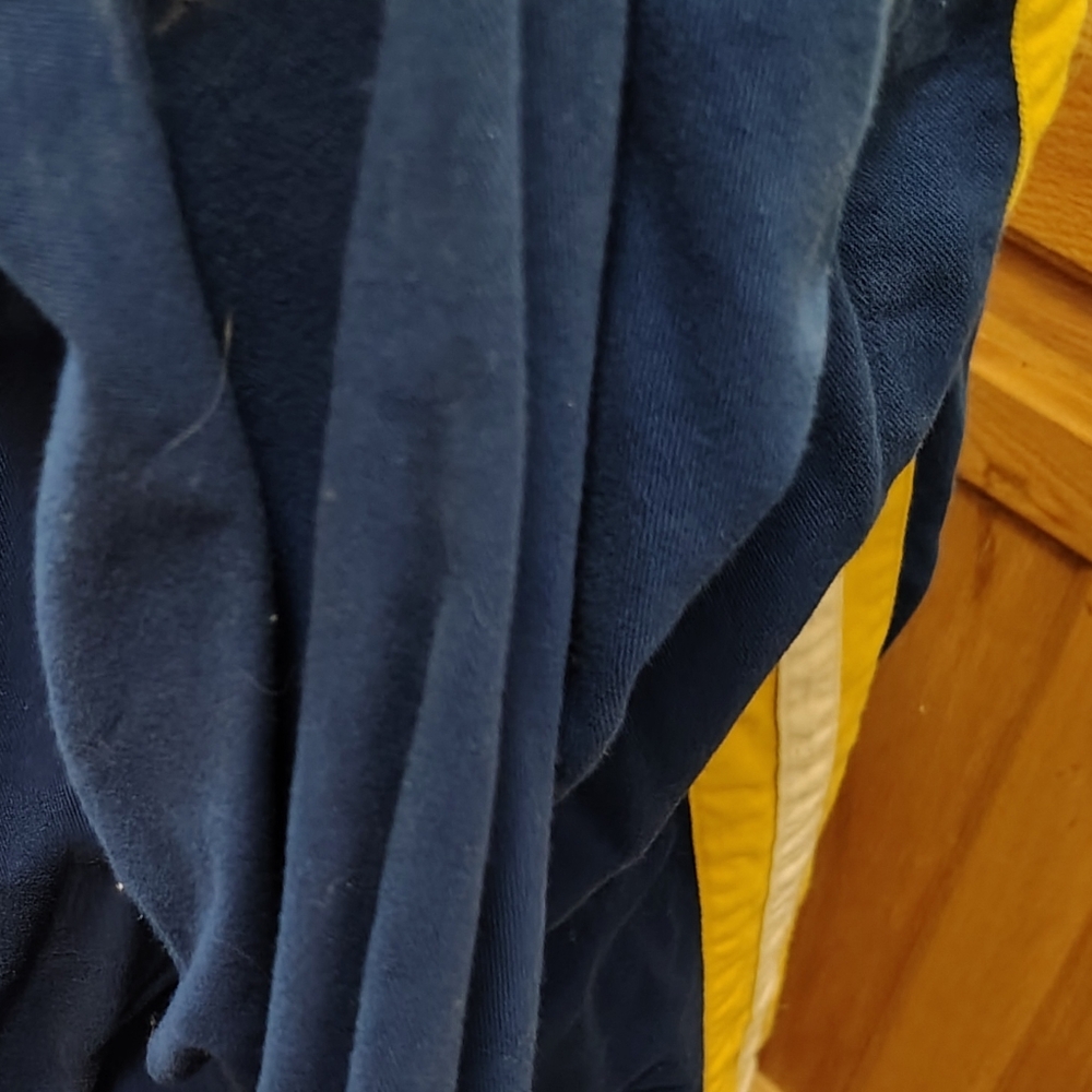 RESIST Vintage HeavyCotton Zip Up Blue Yellow Striped Jacket/SZ L/90s Y2K Unisex - Picture 5 of 16